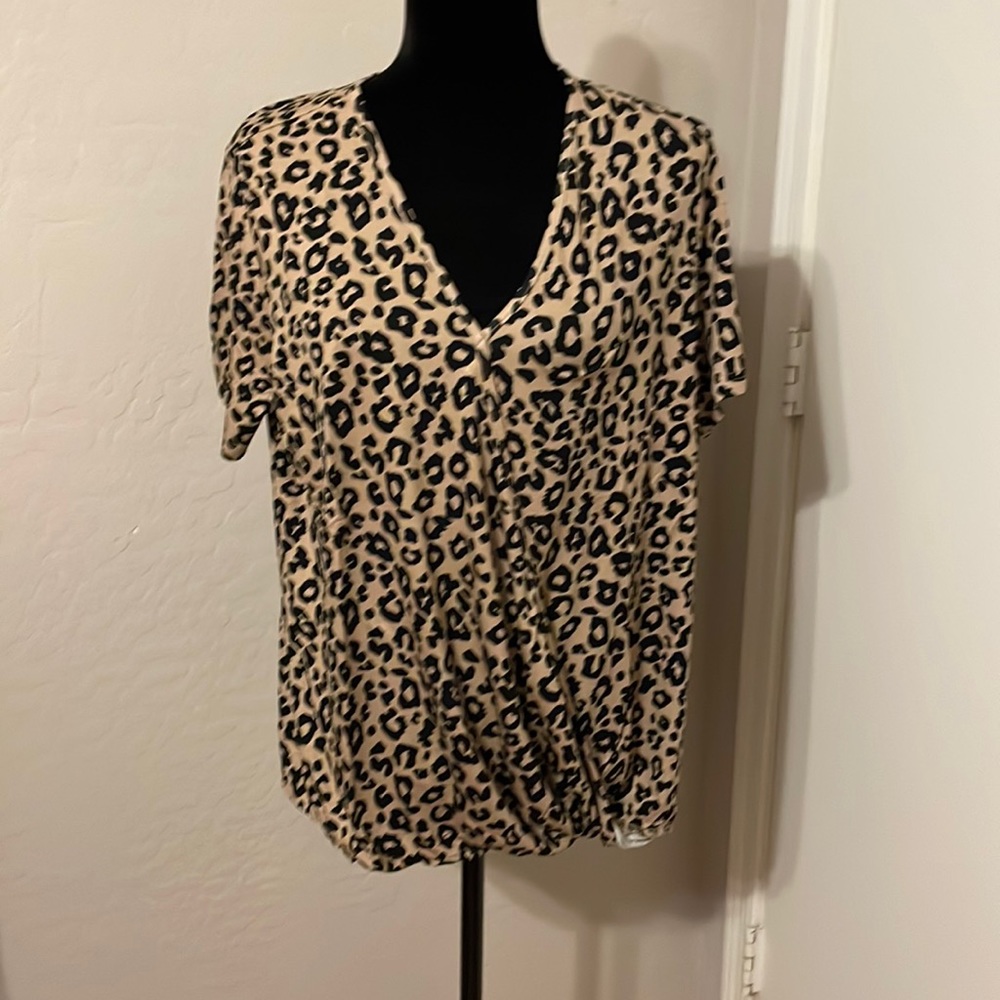 Animal print nursing top